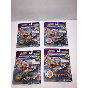 Lot of 4 VINTAGE 1997 Johnny Lightning  Dragsters USA Summer Fest Die cast NEW